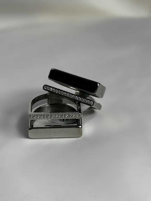 حلقه انگشتری ۲ردیف 