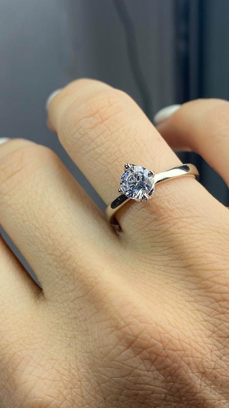 حلقه ژوپینگ تک نگین 