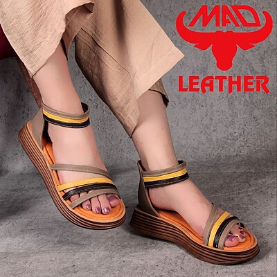 صندل تابستانه زنانه چرم ماد مدل C10 MAD Leather