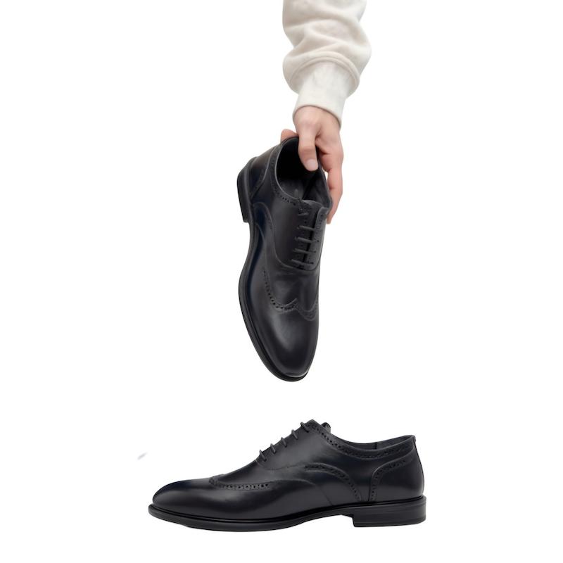 کفش مجلسی مردانه چرم مدل بایدن BAYDEN مشکی