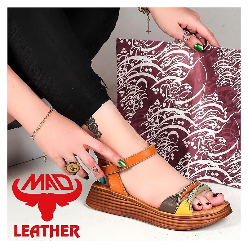 صندل زنانه چرم ماد مدل C3 MAD Leather 