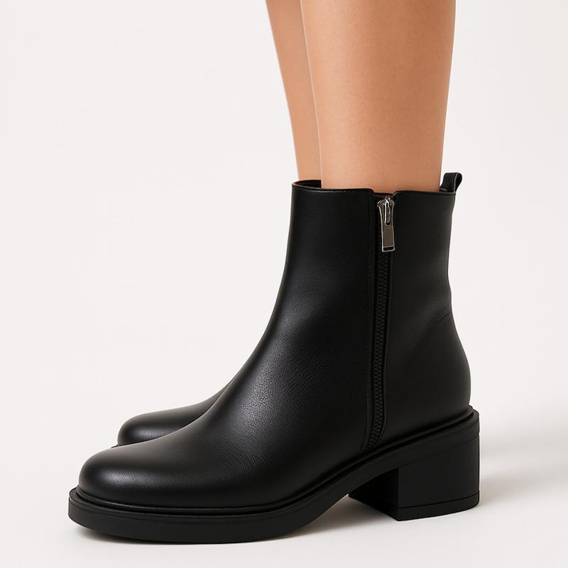 نیم بوت زنانه چرم مدل لیزا