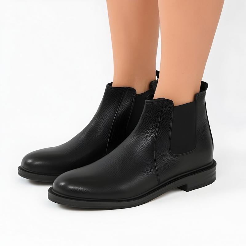 نیم بوت چرم مونترال مردانه مشکی