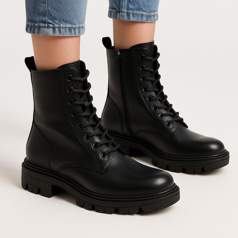 نیم بوت چرم 2015 مردانه مشکی