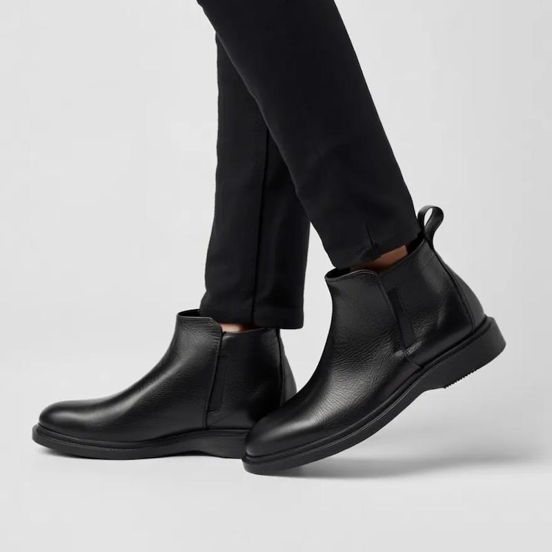 نیم بوت چرم کمپر مردانه 