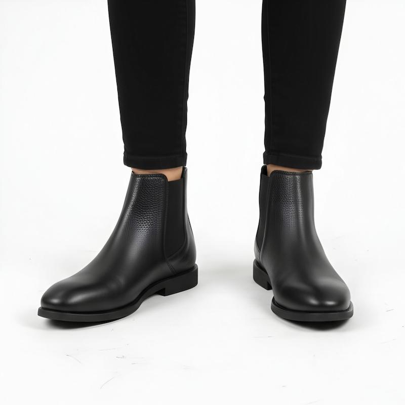 نیم بوت چرم پولول پلاس مردانه مشکی