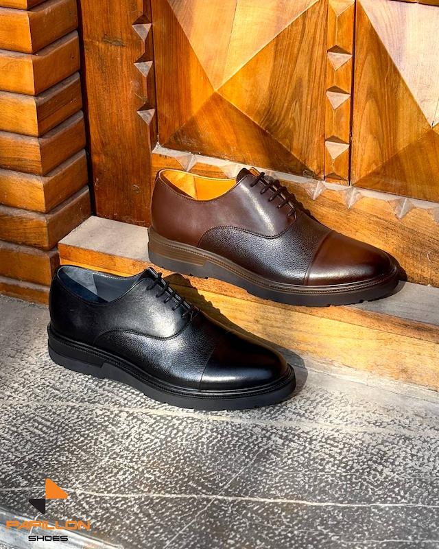 کفش مجلسی مردانه چرم مدل ژیان مشکی