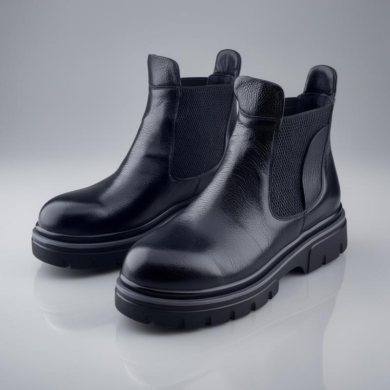 نیم بوت زنانه چرم مدل 228 مشکی