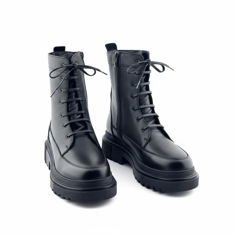 نیم بوت زنانه چرم مدل 190 مشکی