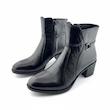 نیم بوت زنانه چرم مدل 2010 مشکی چرم ماد 
