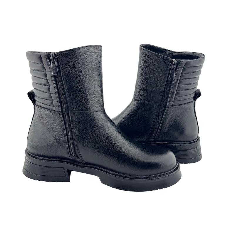 نیم بوت چرم زنانه 229 مشکی