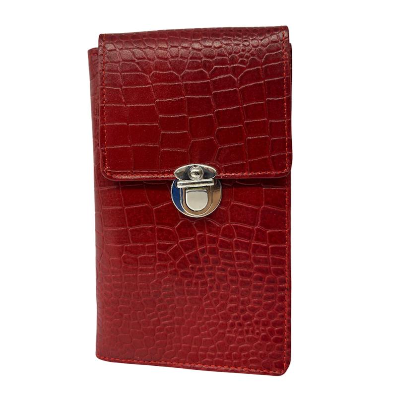 کیف دوروئه چرم پاسپورتی قفل ناخنی