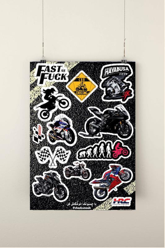 استیکر پک موتور