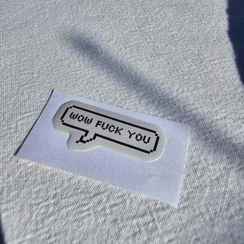 استیکر ژله ای  FUCK YOU