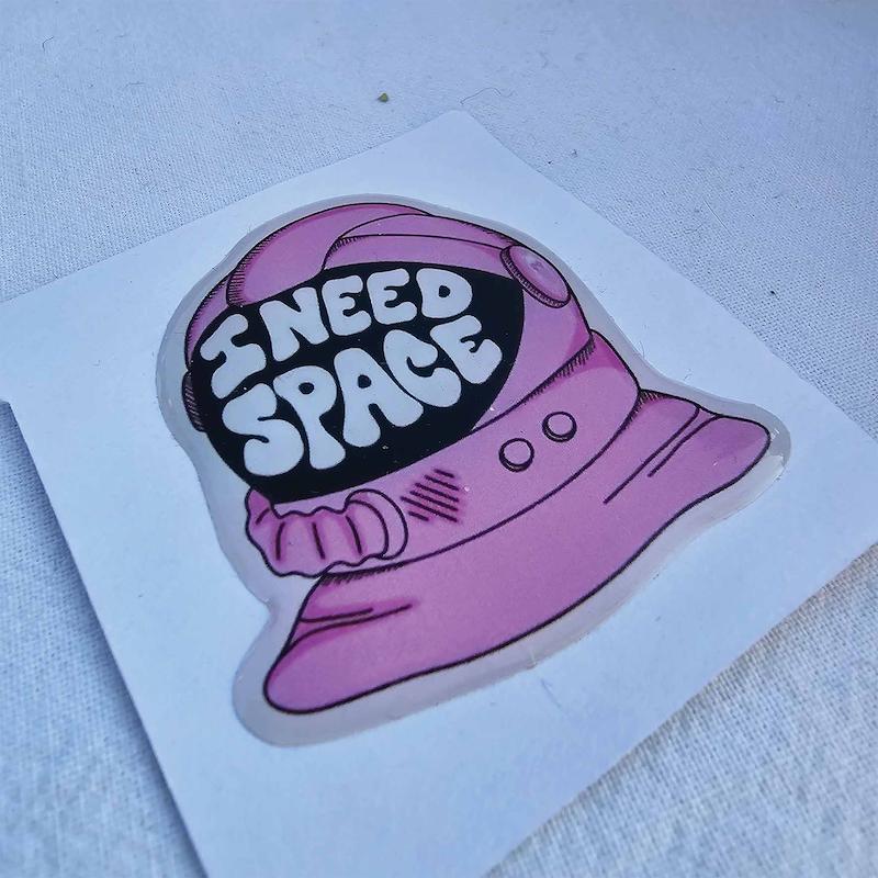 استیکر ژله ای I NEED SPACE