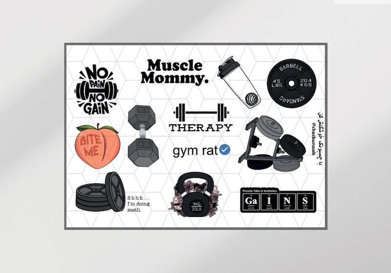 استیکر پک gym 