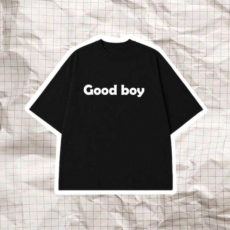 تیشرت باکسی نخ پنبه Good boy / پسر خوب