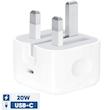 شارژر اپل 20 وات سه پین همراه کابل اصل+گارانتی شرکتی طلایی یک ساله+محافظ کابل هدیه Charger Apple 20W Three Pin with Cable Original