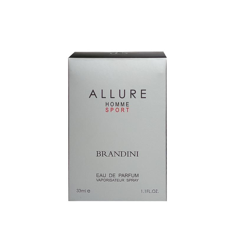 عطر جیبی مردانه برندینی (Brandini) مدل الور هوم اسپرت ALLURE HOMME SPORT حجم 33 میلی لیتر