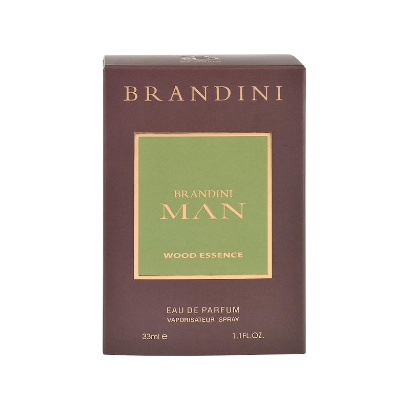 عطر جیبی مردانه برندینی (Brandini) مدل من وود اسنس  MAN WOOD ESSENCE حجم 33 میلی لیتر
