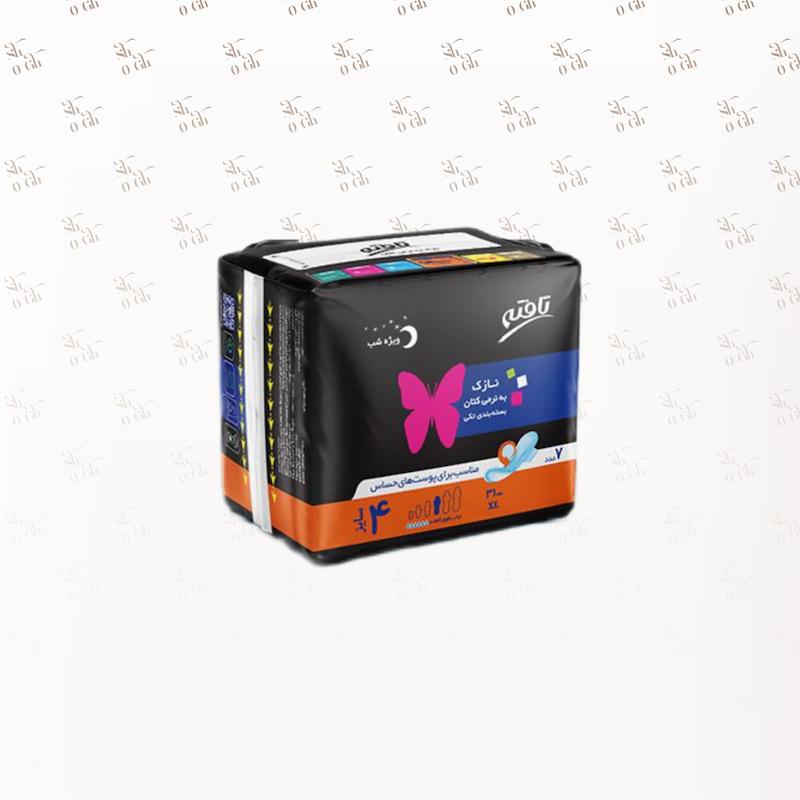 نوار بهداشتی شب نازک کتانی تافته