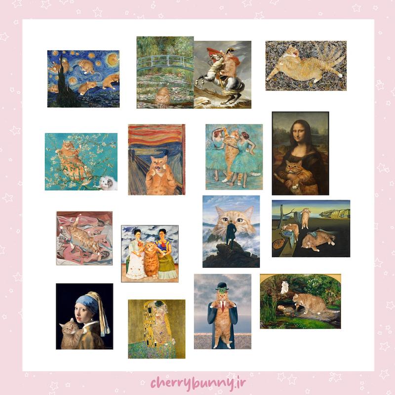 پوستر گربه نارنجی خپل