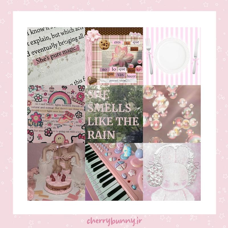 مینی پوستر گلیتر صورتی