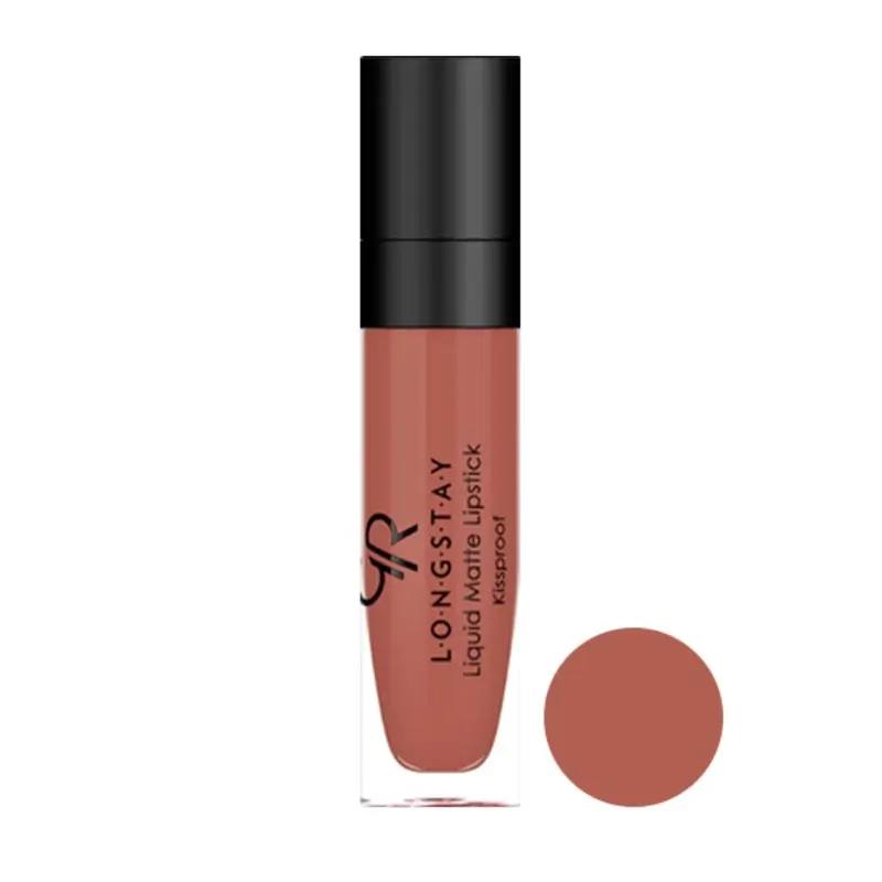 رژلب مایع مات بادوام گلدن رز کد 43 43GOLDEN ROSE LONG STAY Liquid Matte Lipstick