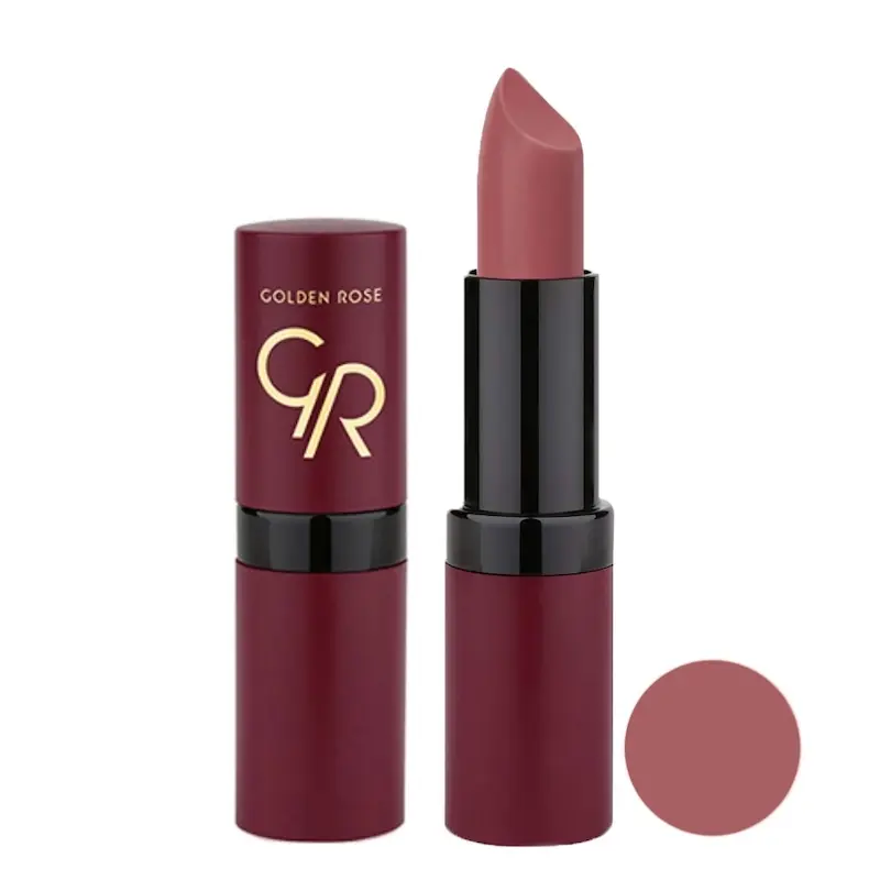 رژ لب مات جامد ولوت گلدن رز کد 16 GOLDEN ROSE VELVET MATTE LIPSTICK