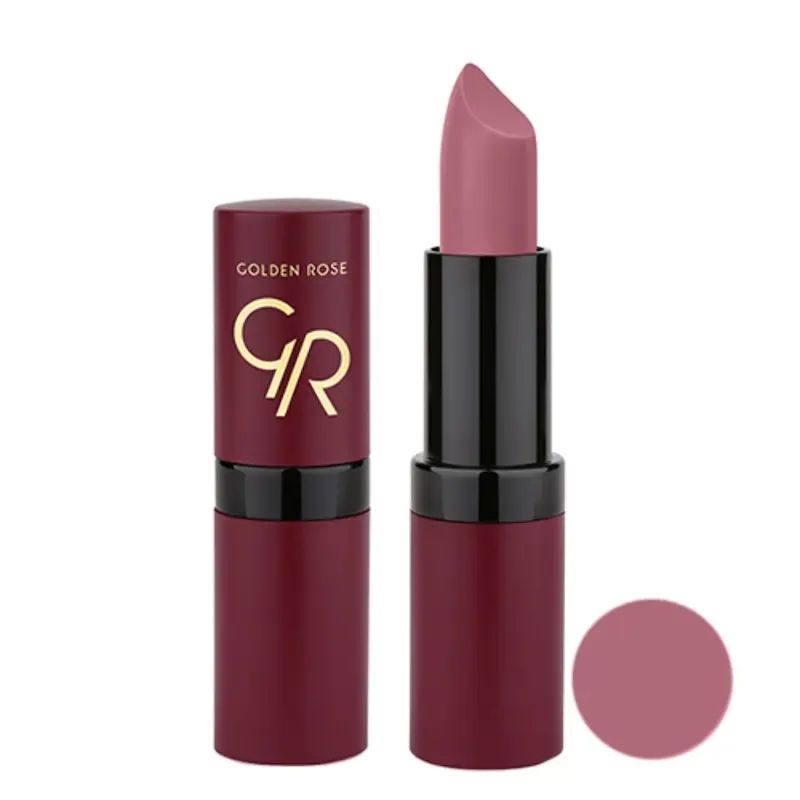 رژ لب مات جامد ولوت گلدن رز کد 14 GOLDEN ROSE VELVET MATTE LIPSTICK
