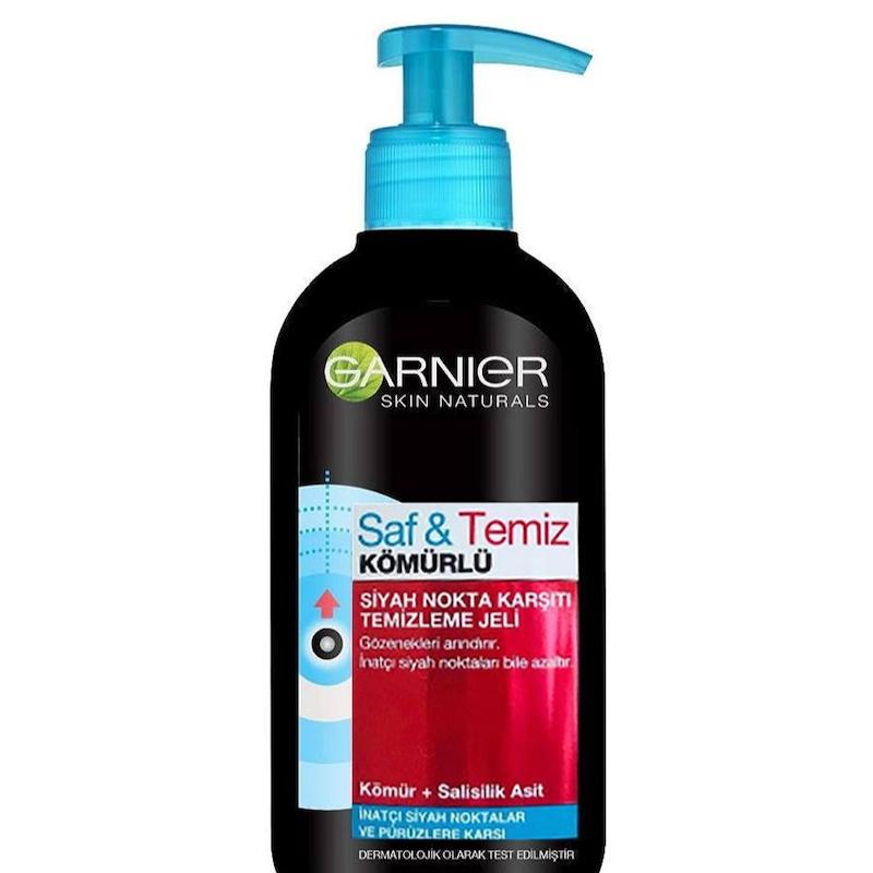 ژل شستشوی صورت ذغال فعال مدل Saf And Temizحجم 200 میل گارنیر