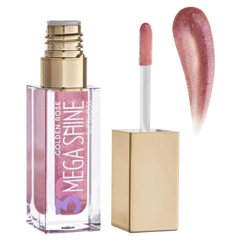 لیپ گلاس 3 بعدی مگاشاین گلدن رز کد 121 GOLDEN ROSE 3D MEGA SHINE LIPGLOSS