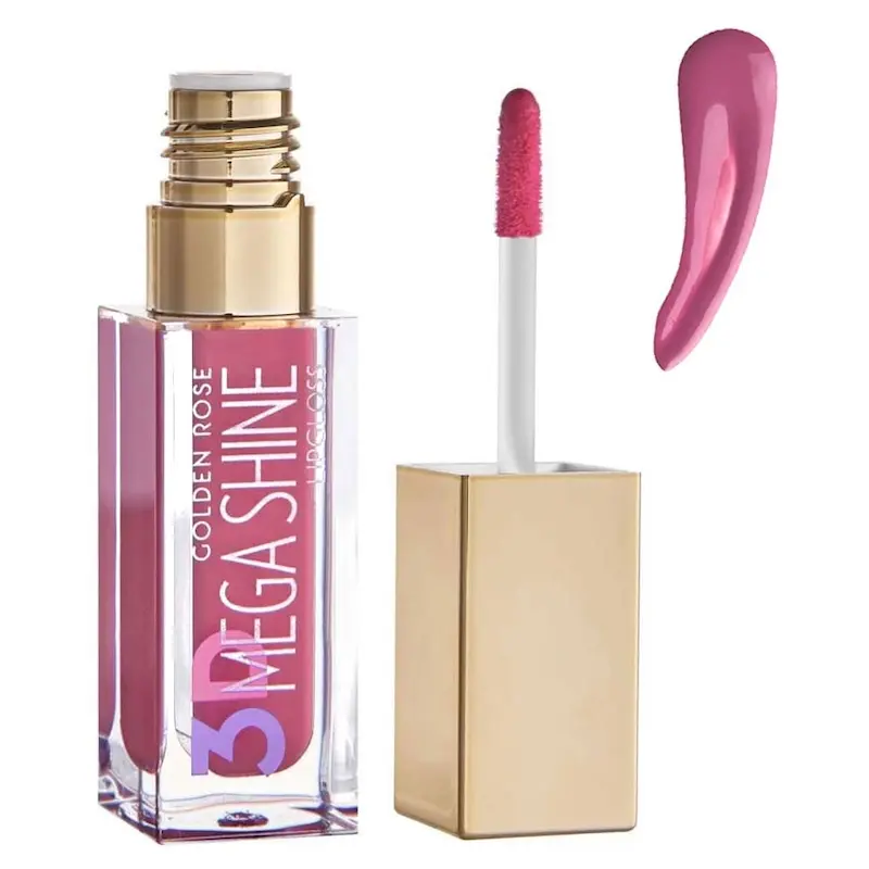 لیپ گلاس 3 بعدی مگاشاین گلدن رز کد 110 GOLDEN ROSE 3D MEGA SHINE LIPGLOSS
