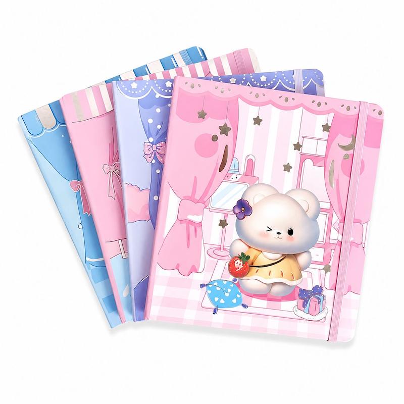 دفتر مربعی نقره کوب فانتزی طرح Sweet Bear