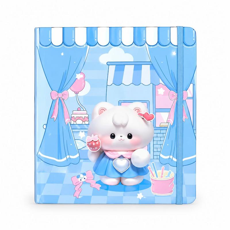 دفتر مربعی نقره کوب فانتزی طرح Sweet Bear