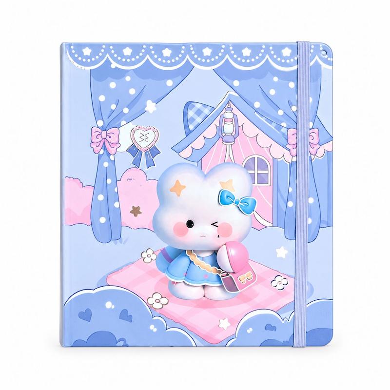 دفتر مربعی نقره کوب فانتزی طرح Sweet Bear