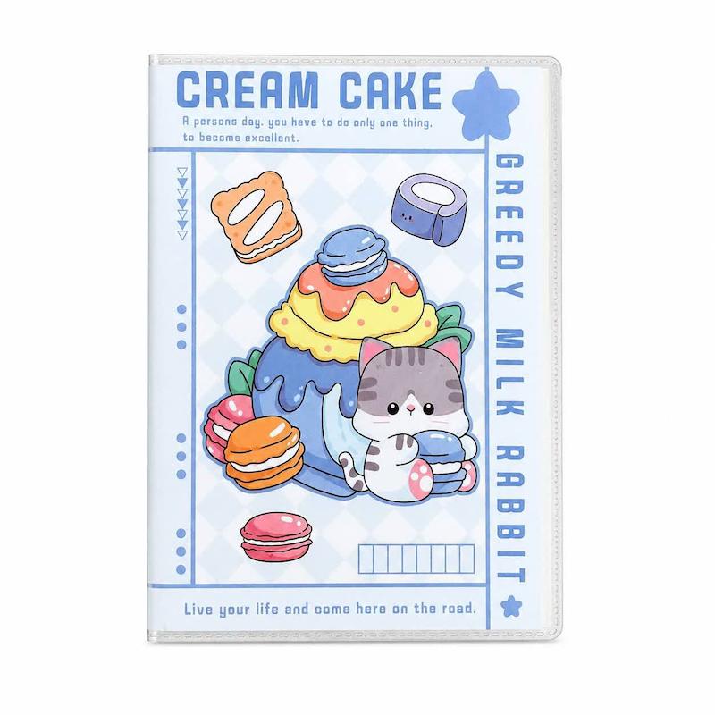دفترچه جلد دار 60 برگ طرح Cake & Cat