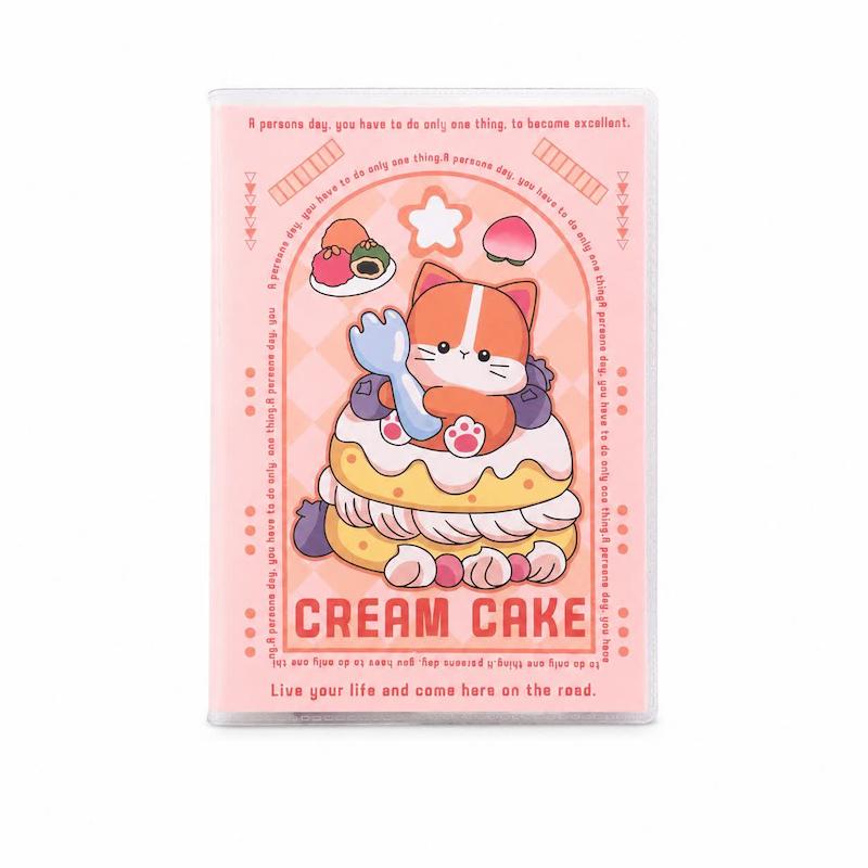 دفترچه جلد دار 60 برگ طرح Cake & Cat