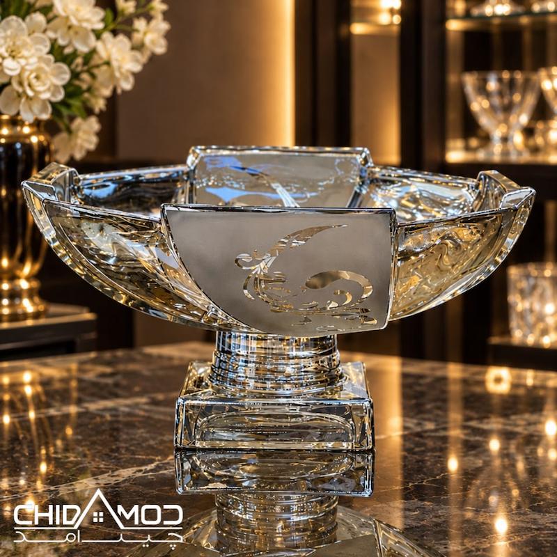 میوه خوری پایه دار شامپاینی طرح اسکوئر جدید