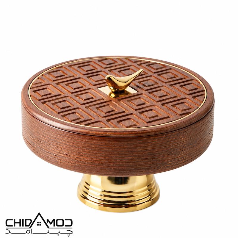 شکلات خوری گرد پایه دار طرح دایان