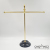 استند حوله و دستمال رومیزی طلایی پایه سنگی مدل کراس CROSS