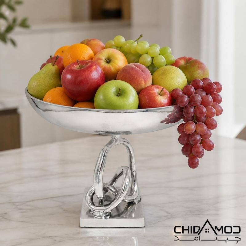 میوه خوری پایه دار آلومینیومی طرح پیچ