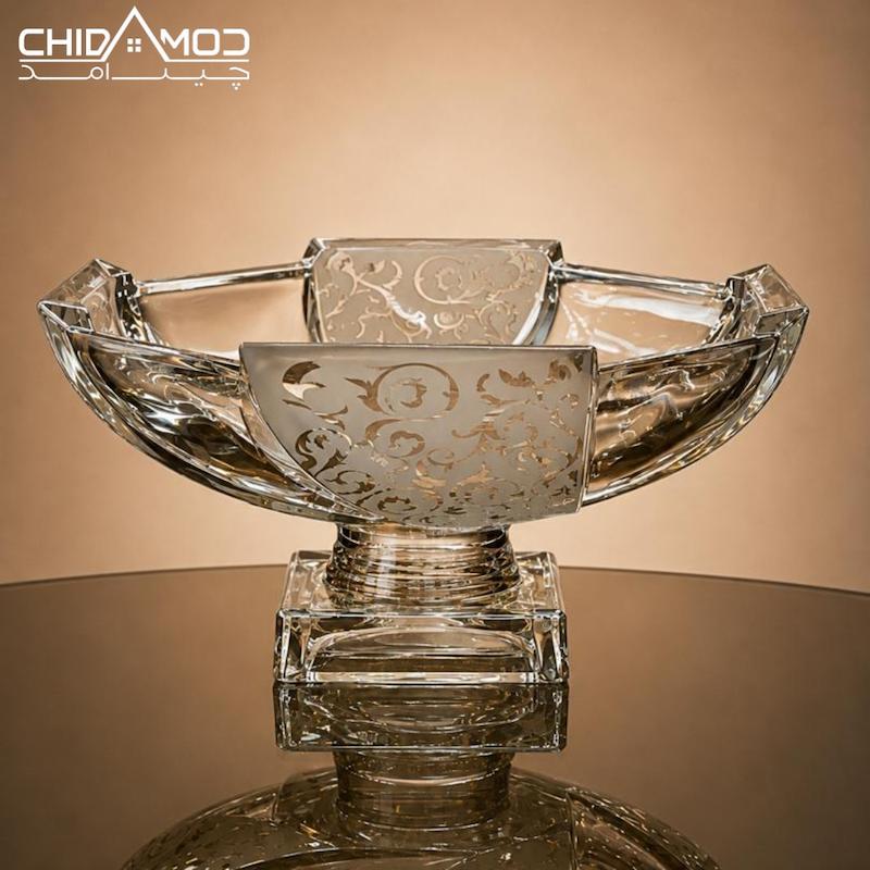 میوه خوری پایه دار شامپاینی طرح اسکوئر