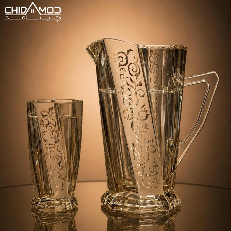 پارچ و لیوان شامپاینی طرح اسکوئر