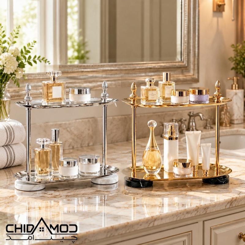 استند دو طبقه عطر و لوازم آرایشی طرح نووا