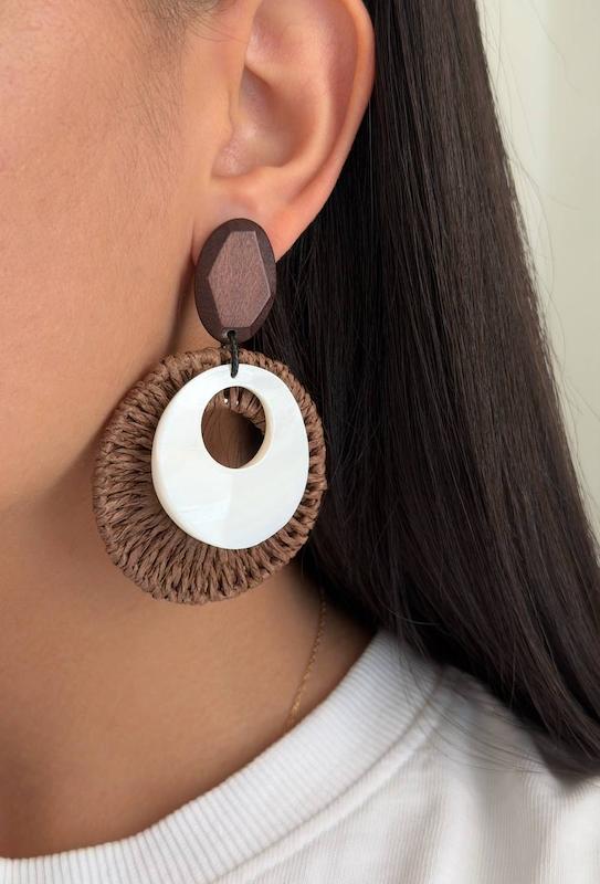 گوشواره کنفی صدفی