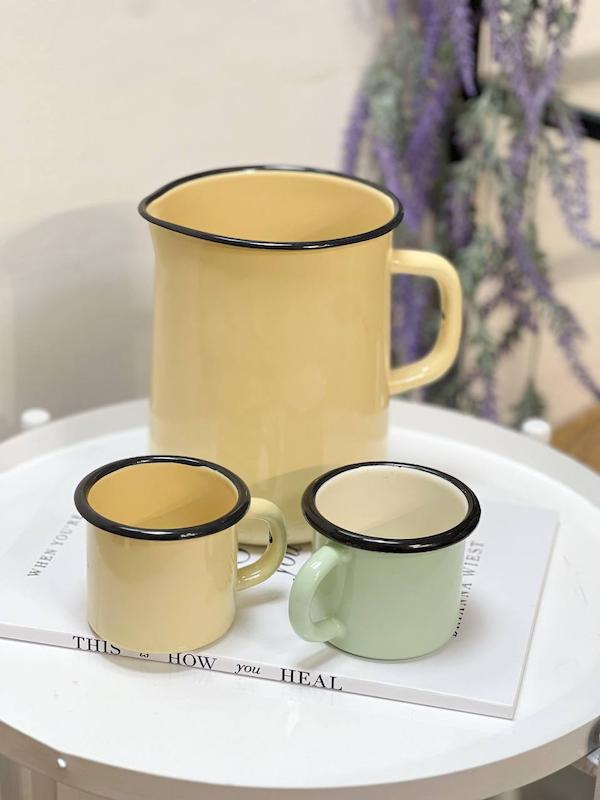 پارچ لعابی روس ساده سایز بزرگ