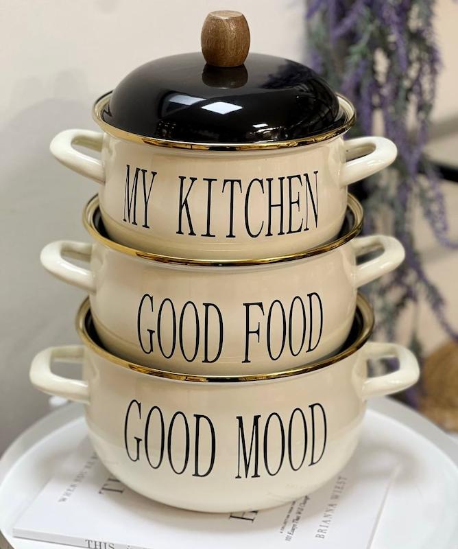 ست قابلمه تکست لعابی