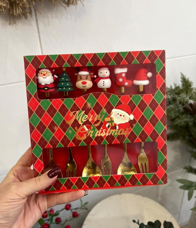 ست قاشق و چنگال کریسمسی