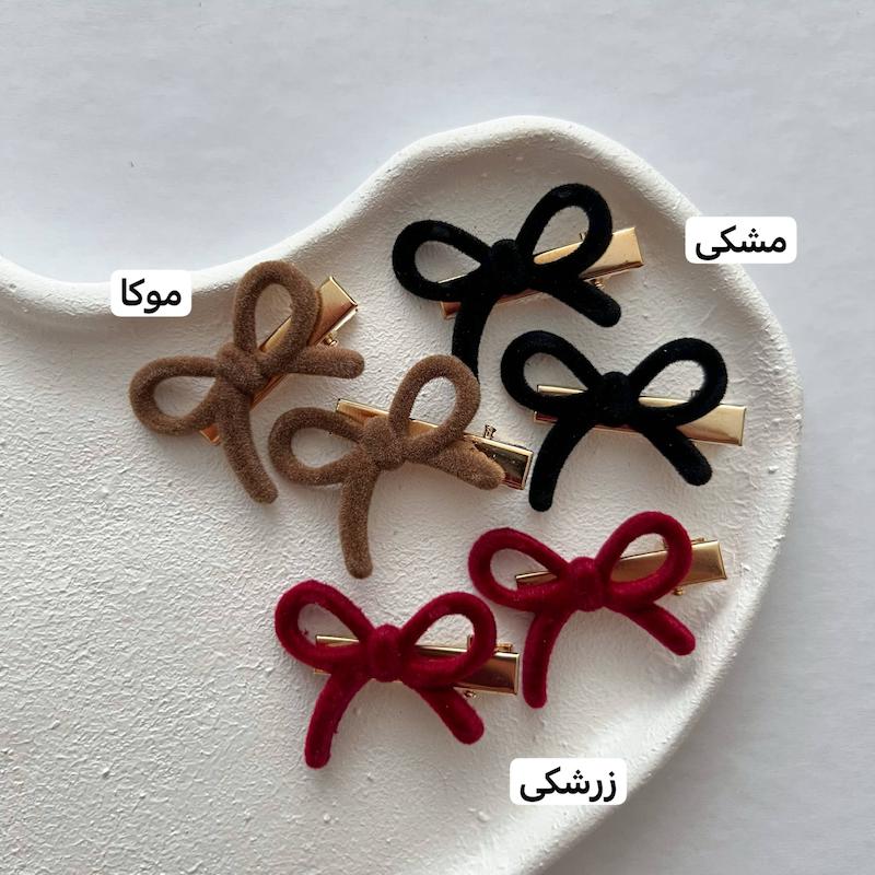 گیره پاپیون مخمل ۳🎀